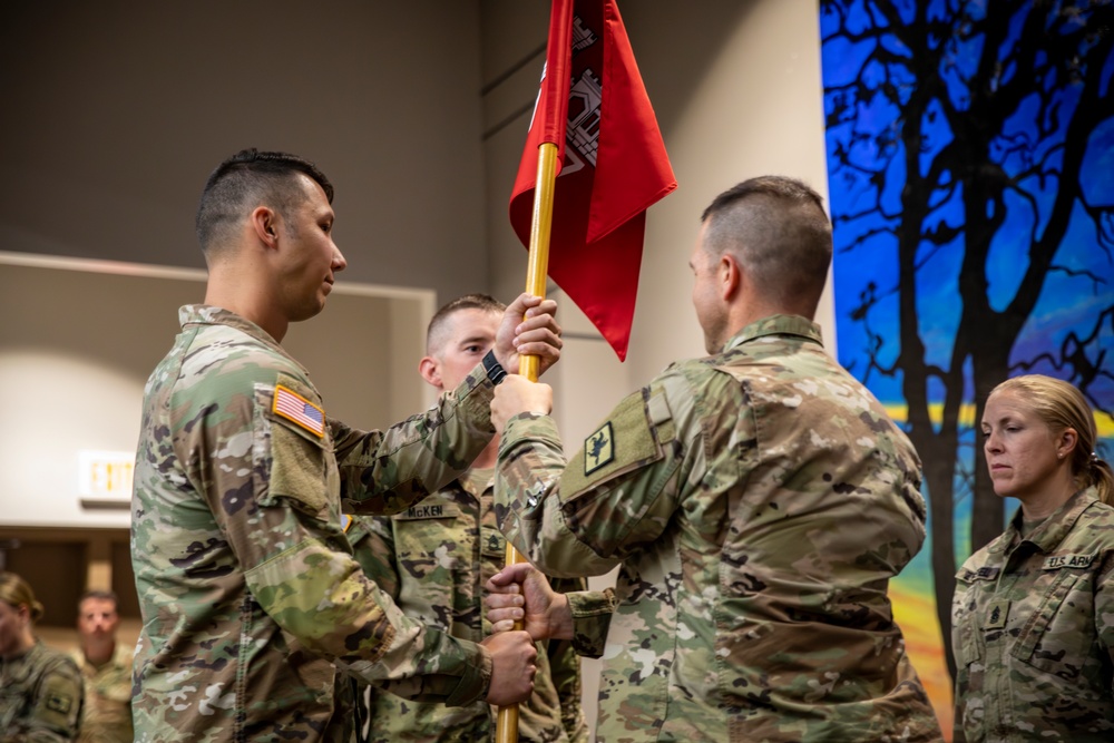 The transition of the 133rd Engineer Support Company to the 307th Engineer Utilities Detachment