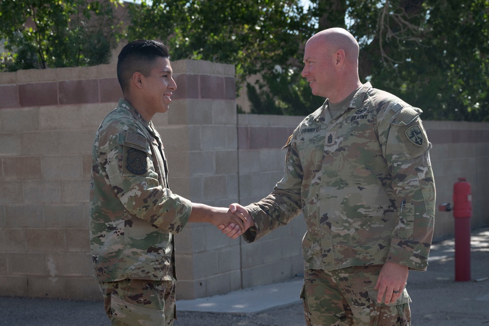 Holloman welcomes WSMR Command Sgt. Maj. Michael Cordery