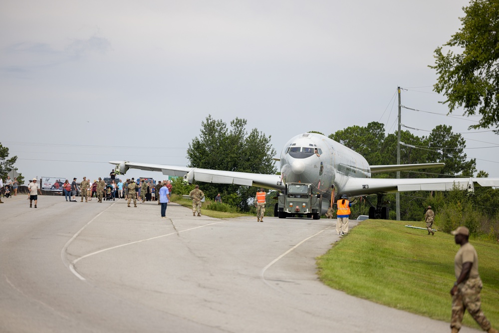 Photo of E-8C Joint STARS move to the Museum of Aviation