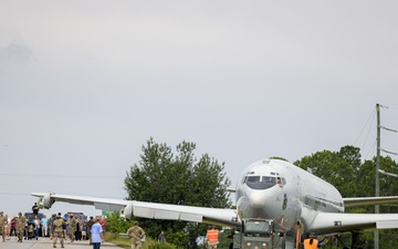 Photo of E-8C Joint STARS move to the Museum of Aviation