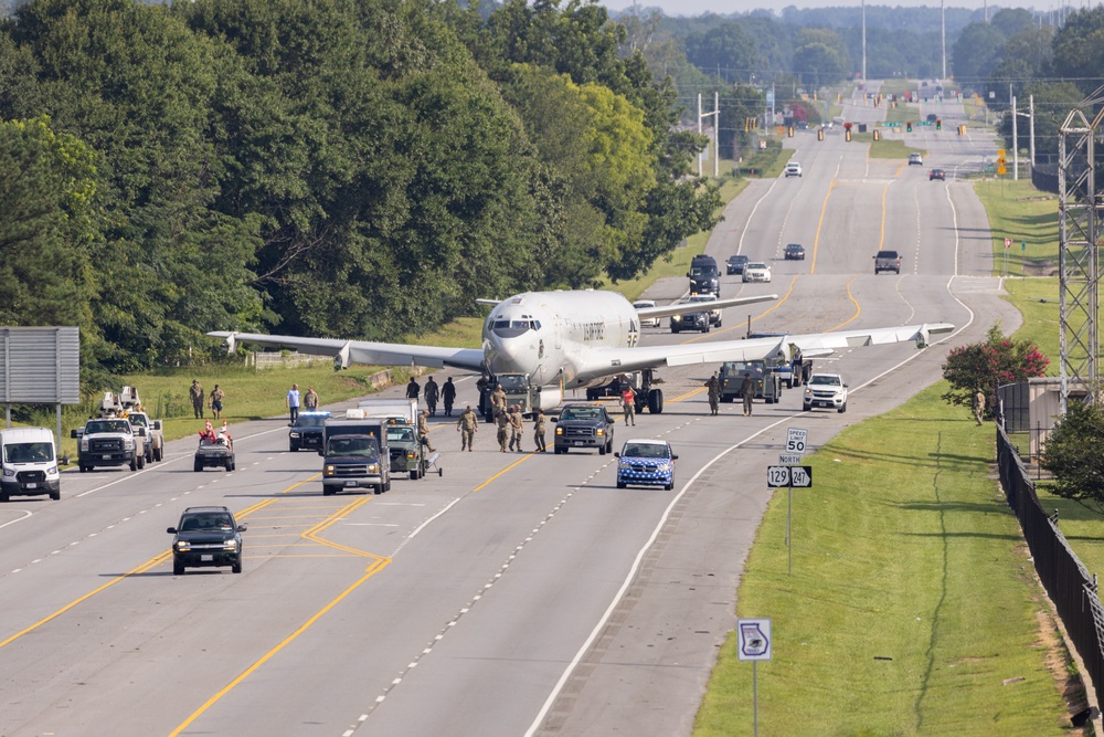 Photo of E-8C Joint STARS move to the Museum of Aviation