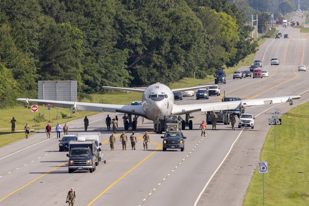 Photo of E-8C Joint STARS move to the Museum of Aviation