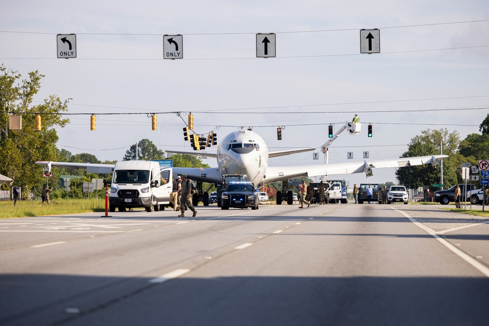 Photo of E-8C Joint STARS move to the Museum of Aviation