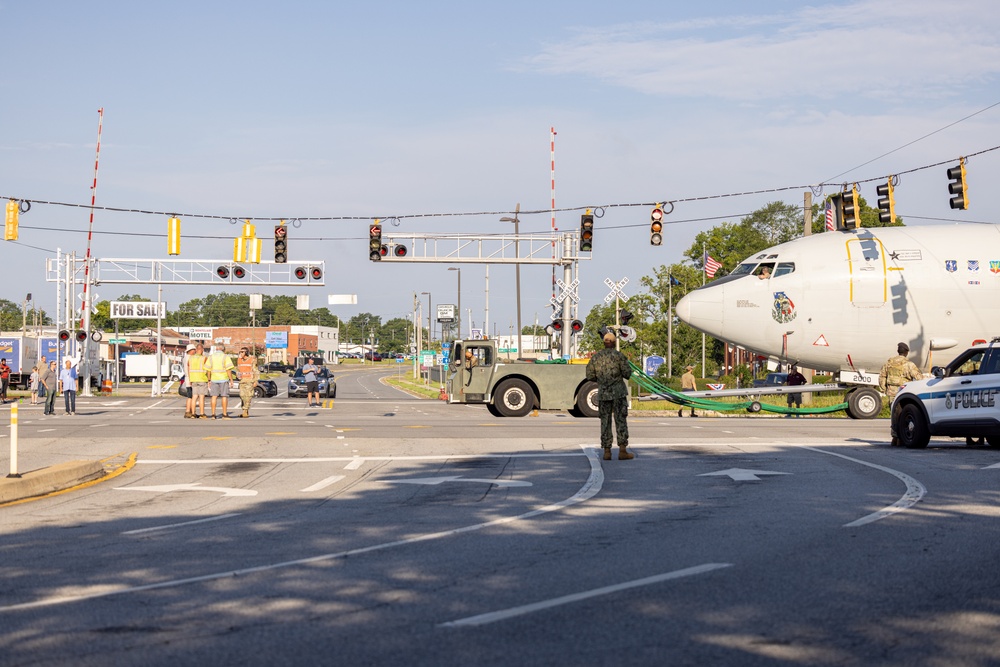 Photo of E-8C Joint STARS move to the Museum of Aviation