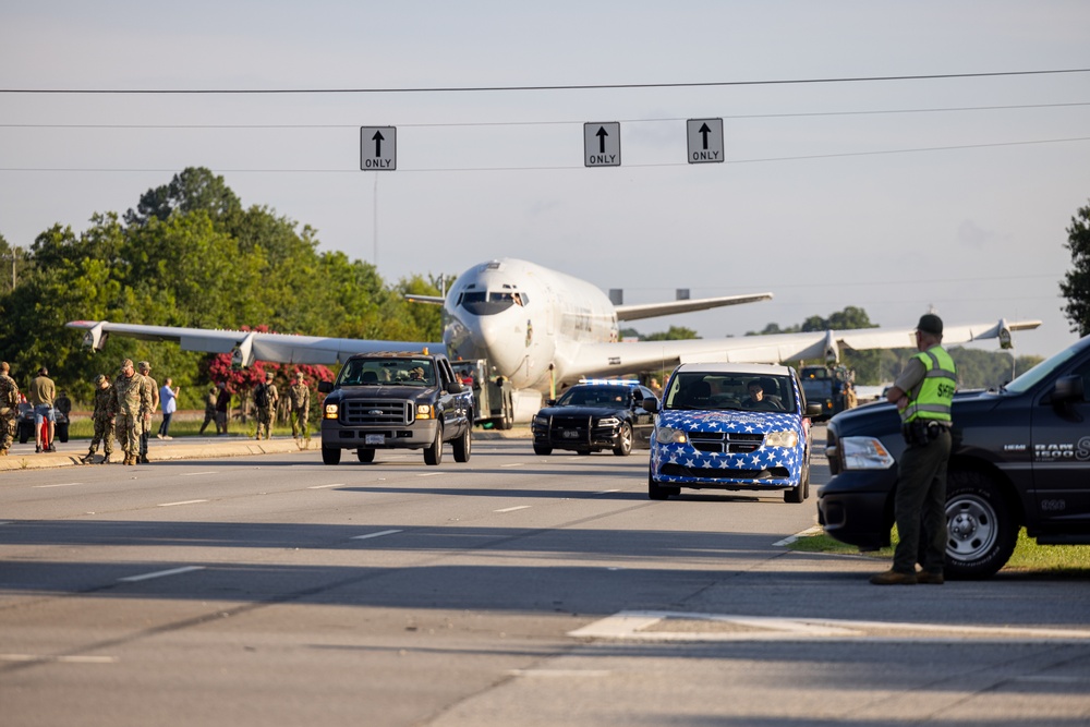 Photo of E-8C Joint STARS move to the Museum of Aviation