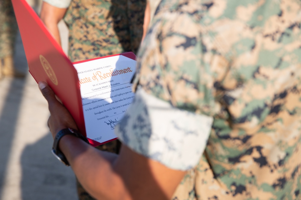 MCLB Albany Re-enlistment Ceremony