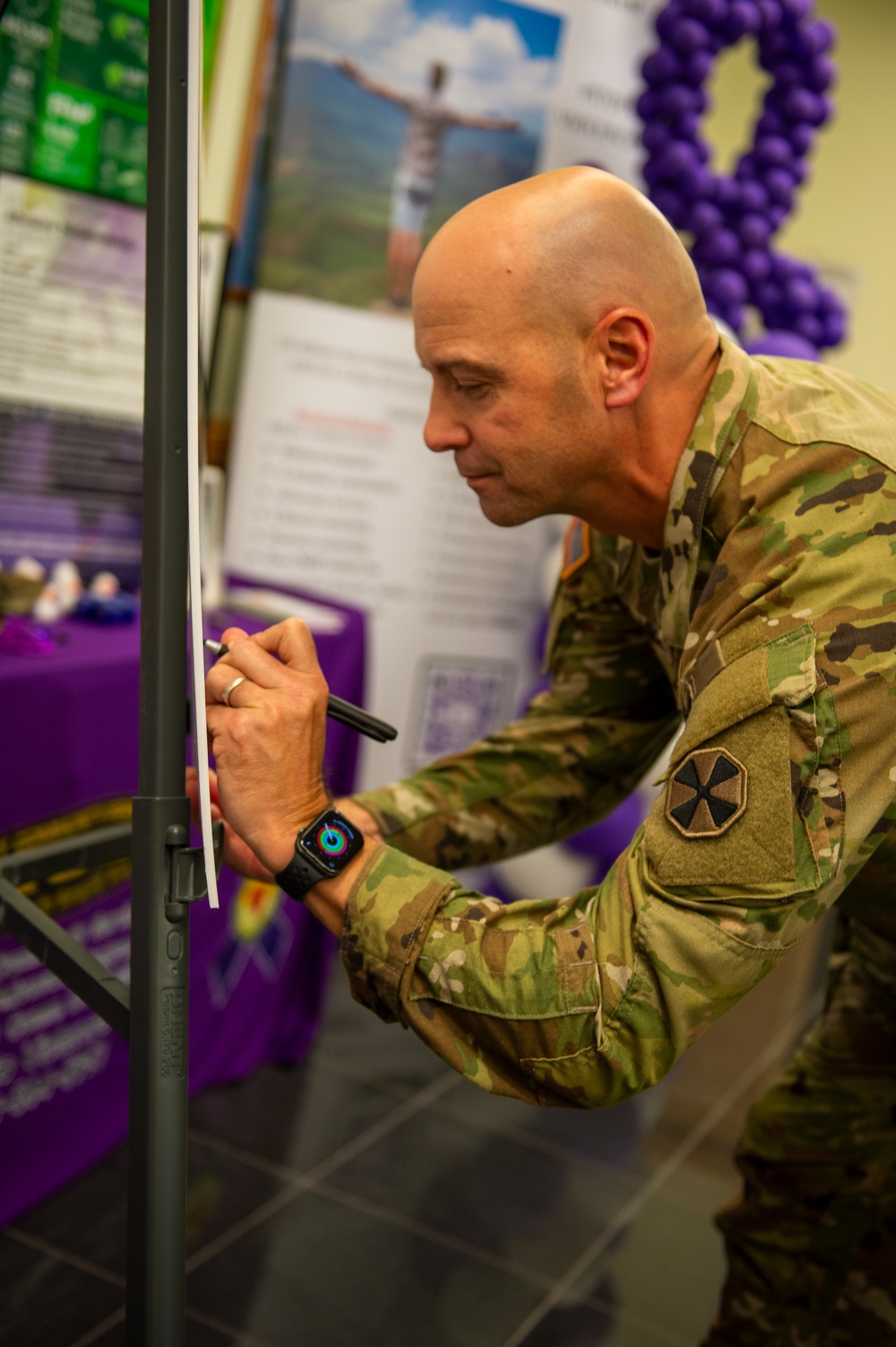 Leaders Raise Awareness for Domestic Violence Awareness Month at USAG Humphreys