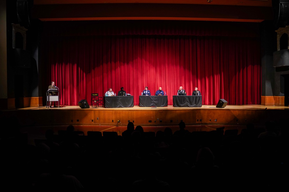 Service Members Speak in a Panel at Abraham Lincoln High School