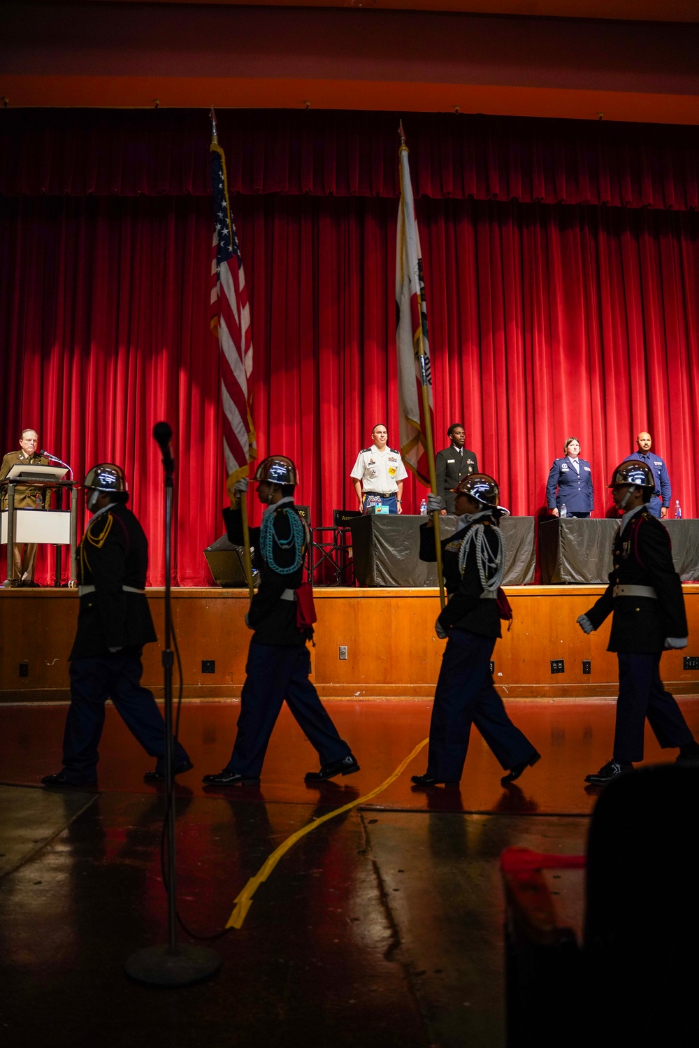 Service Members Speak in a Panel at Abraham Lincoln High School