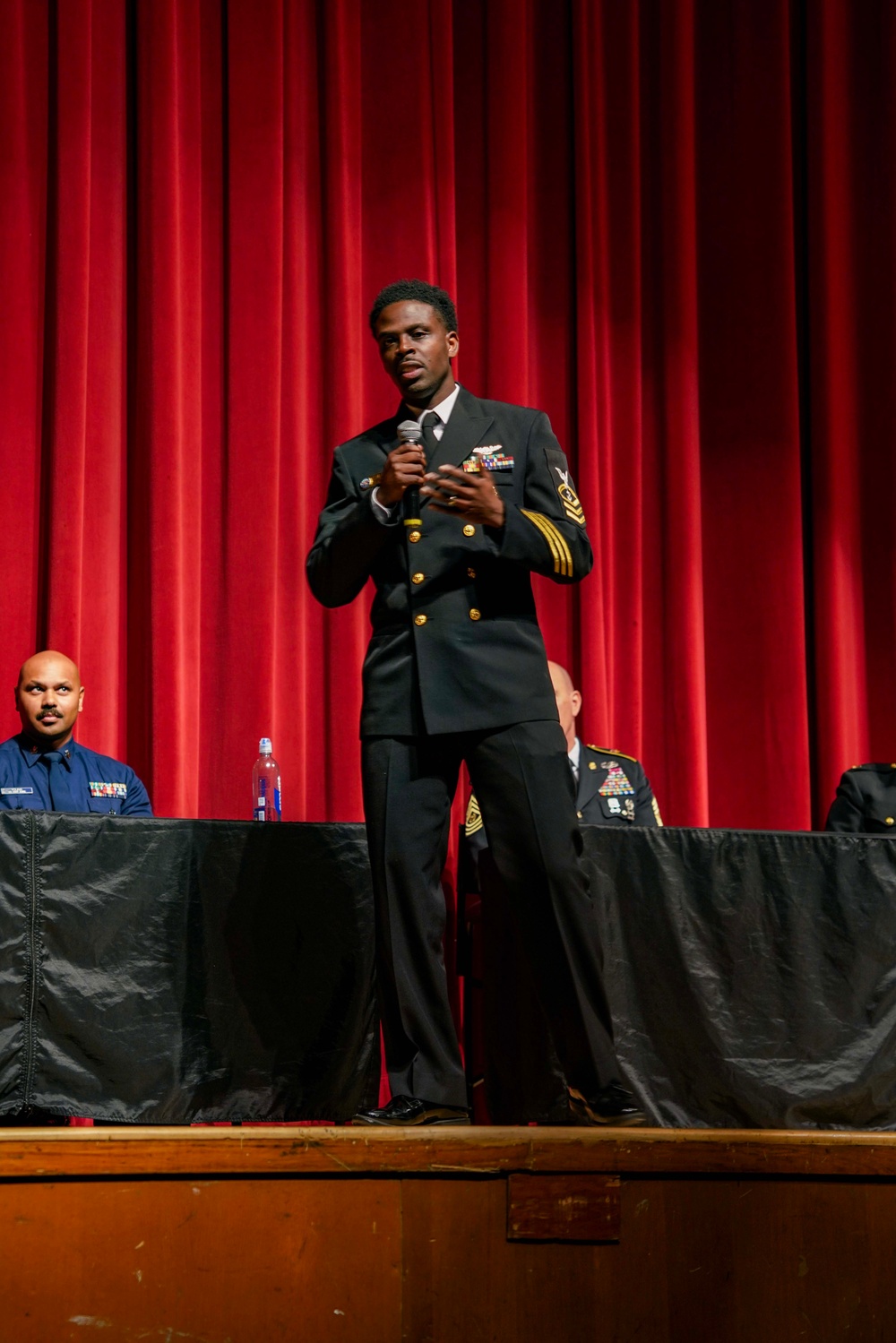 Service Members Speak in a Panel at Abraham Lincoln High School