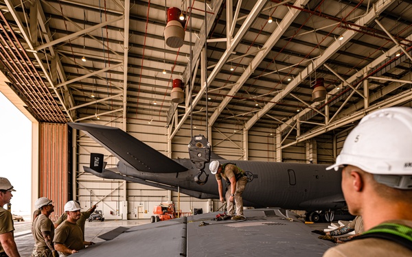 379 AEW innovates, conducts KC-135 fin removal