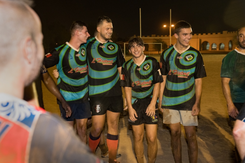 U.S. and French Service Members Host Rugby Match