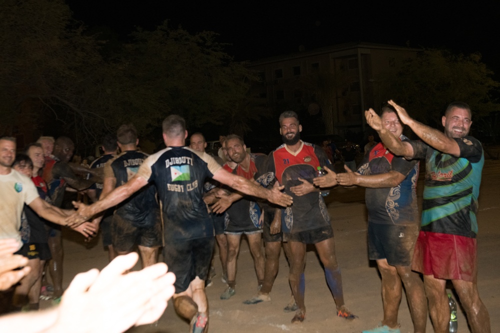 U.S. and French Service Members Host Rugby Match