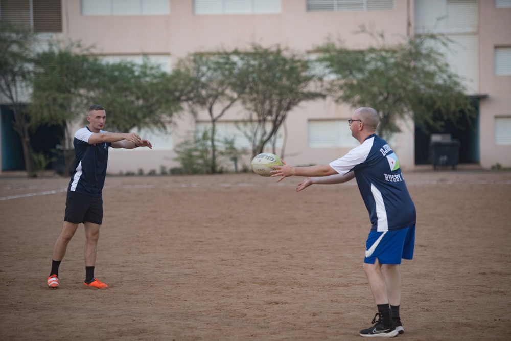 U.S. and French Service Members Host Rugby Match