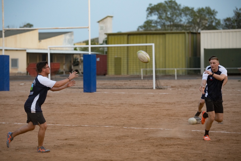 U.S. and French Service Members Host Rugby Match