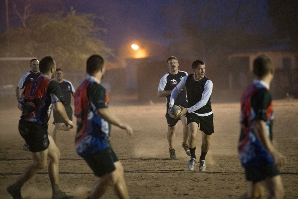 U.S. and French Service Members Host Rugby Match