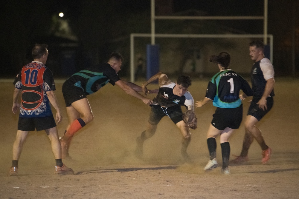 U.S. and French Service Members Host Rugby Match