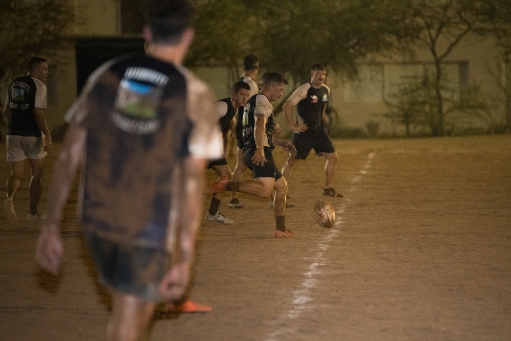 U.S. and French Service Members Host Rugby Match