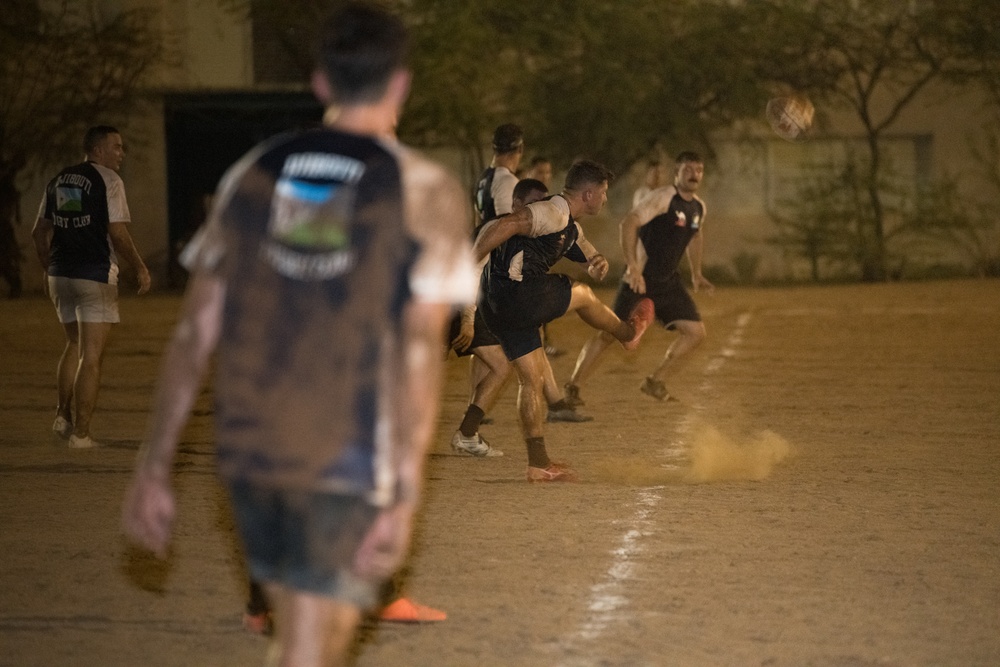 U.S. and French Service Members Host Rugby Match
