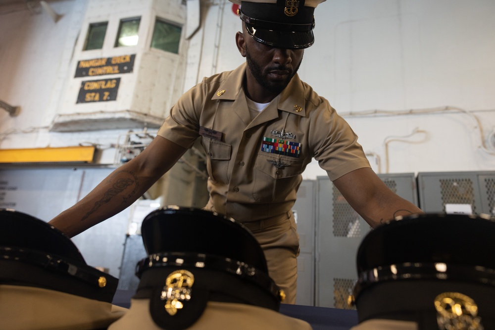 USS Bataan Hosts Chief Petty Officer Pinning Ceremony