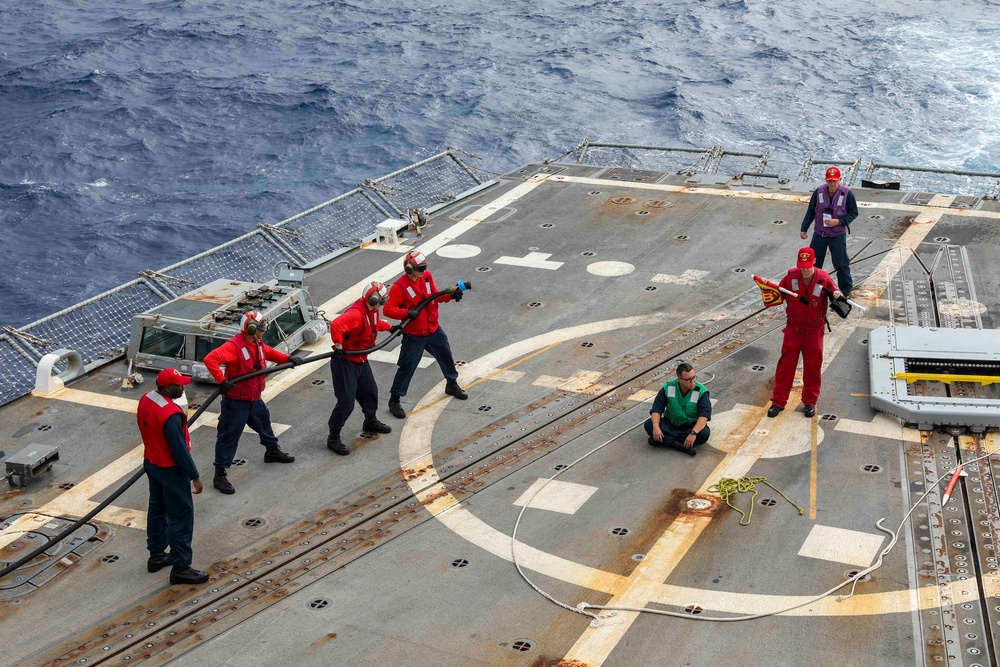 DVIDS - Images - Sailors aboard USS Shoup participate in aircraft ...