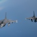 Refueling F-16 Fighting Falcons over the Strait of Hormuz