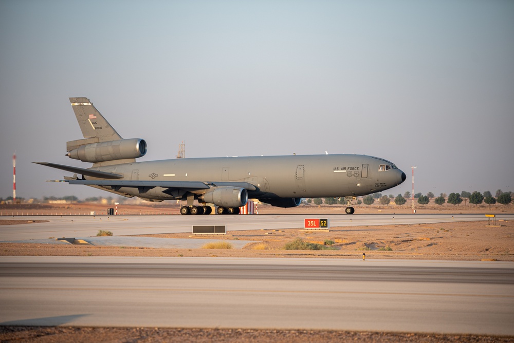 KC-10 departs PSAB after final combat deployment