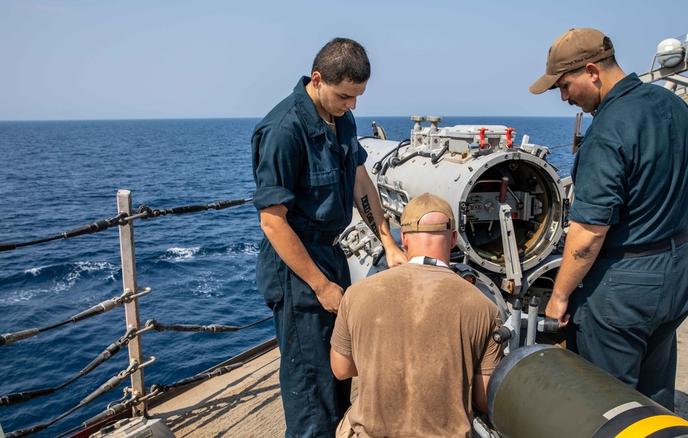 USS McFaul Torpedo Tube Maintenance