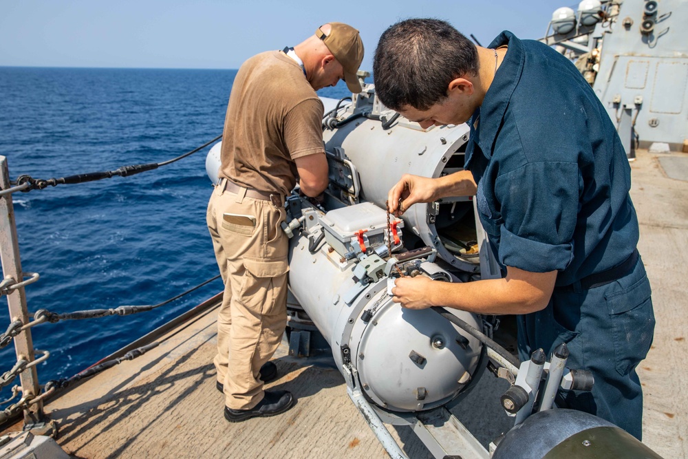 USS McFaul Torpedo Tube Maintenance