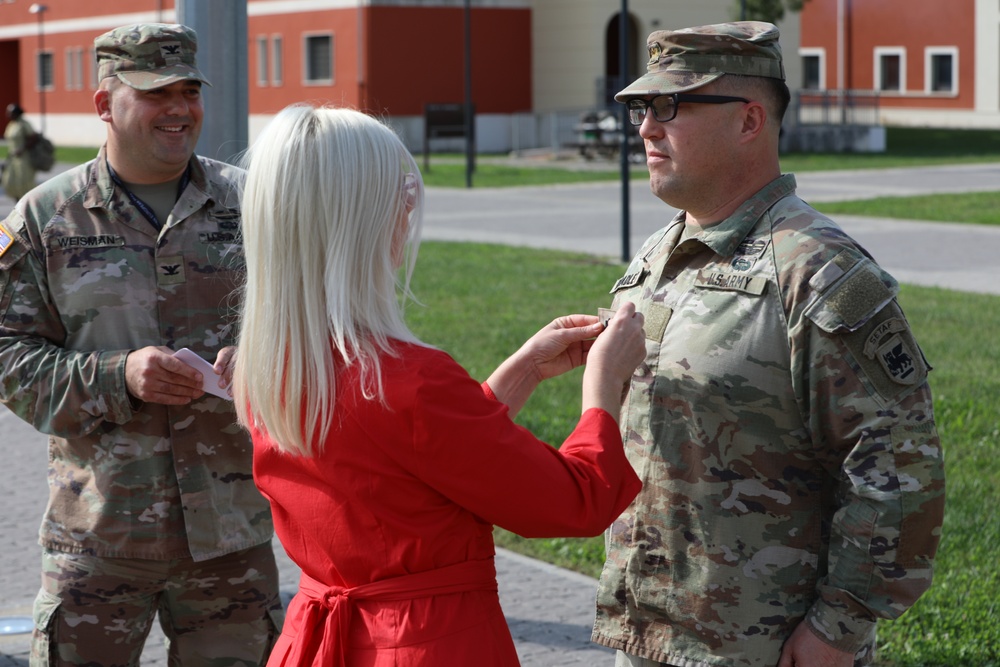 Maj. Bradley promotion to Lt. Col.