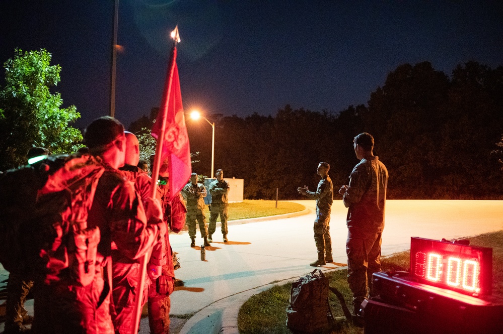 Fort Leonard Wood service members honor fallen EOD Soldier with memorial ruck