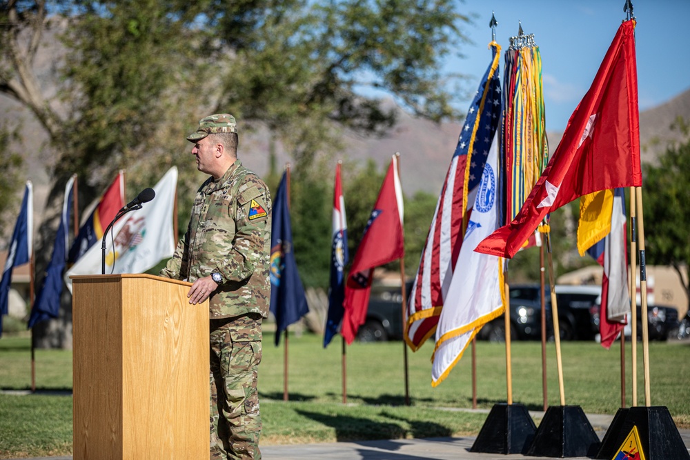 Maj. Gen. James P. Isenhower III gives opening remarks at POW/MIA Ceremony