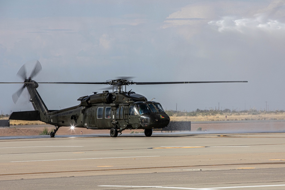 UH-60 Blackhawk Lands at Fort Bliss after 9 months in Europe