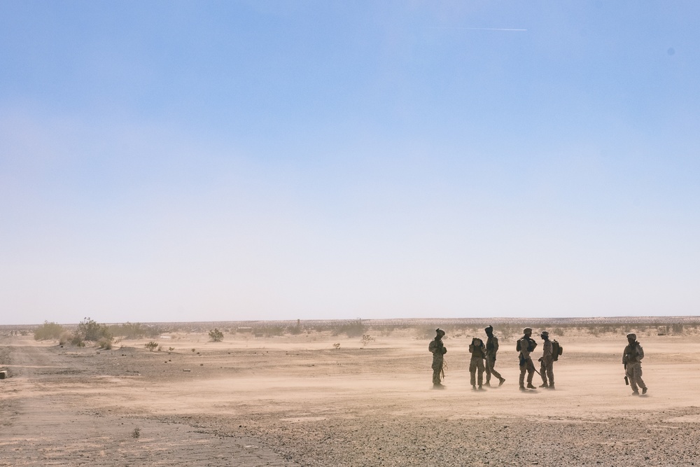 U.S. Marines attached to 8th Engineer Support Battalion Conduct Helicopter Support Team Operations