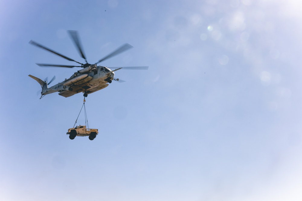 U.S. Marines attached to 8th Engineer Support Battalion Conduct Helicopter Support Team Operations