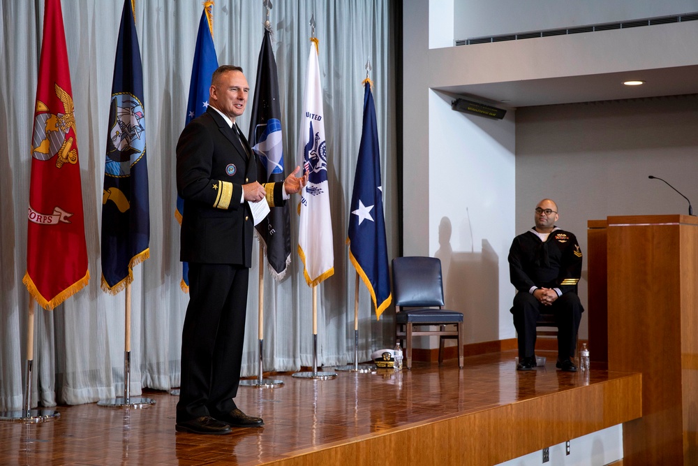 IT2 Thomas James Receives the Navy and Marine Corps Medal