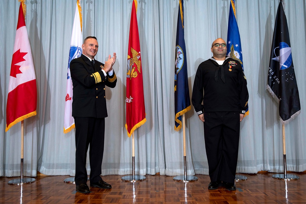 IT2 Thomas James Receives the Navy and Marine Corps Medal