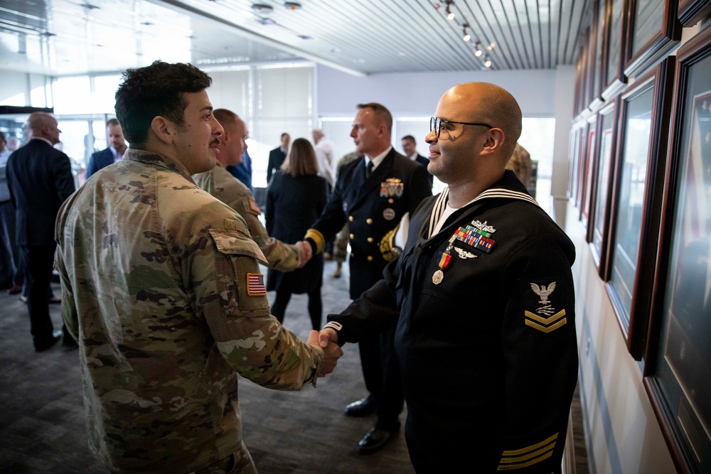 IT2 Thomas James Receives the Navy and Marine Corps Medal