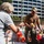 U.S. Navy Sailors distribute food to the local community during San Francisco Fleet Week