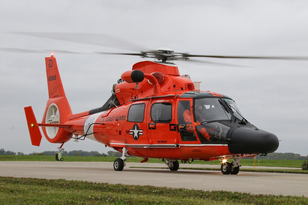 Coast Guard Air Station Detroit Receives First Upgraded MH-65E Dolphin Helicopter