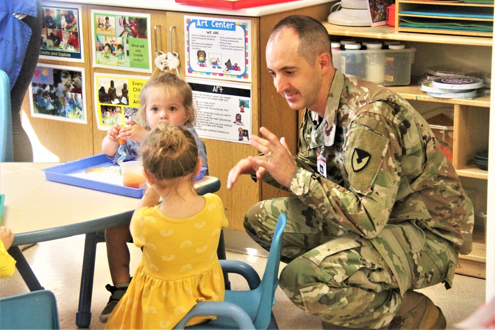 Garrison commander visits Fort McCoy Child Development Center