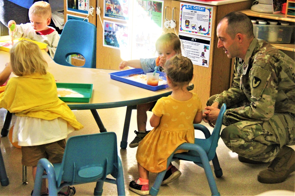 Garrison commander visits Fort McCoy Child Development Center