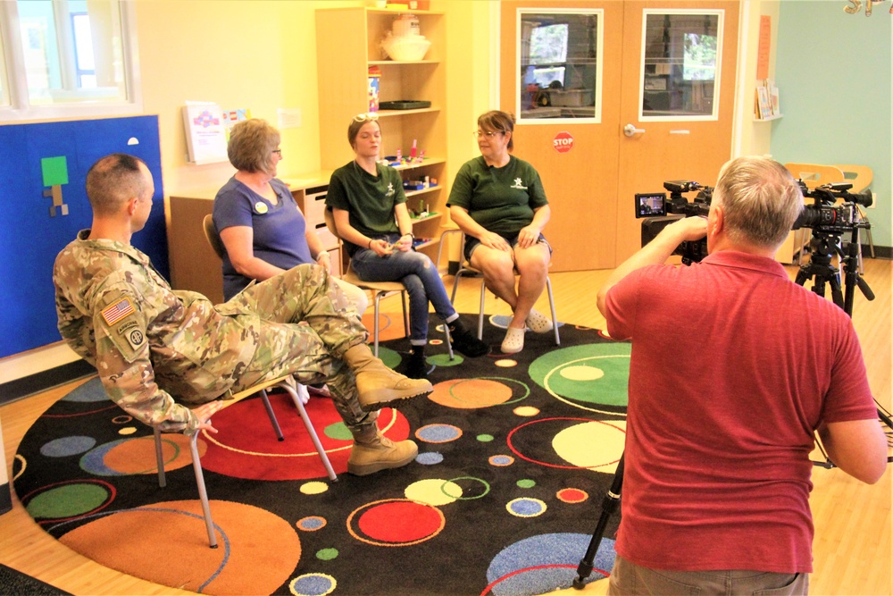 Garrison commander visits Fort McCoy Child Development Center