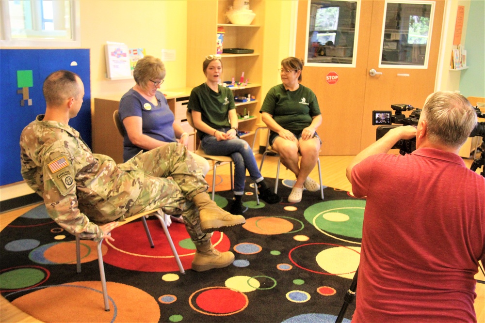 Garrison commander visits Fort McCoy Child Development Center