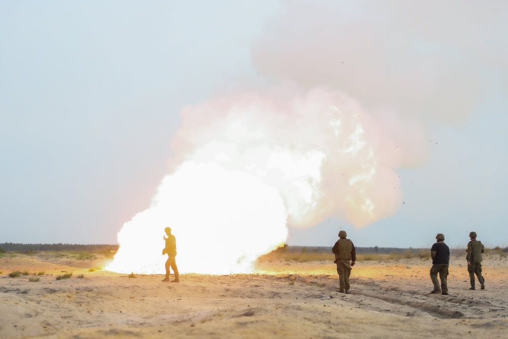 Army Reserve Ordnance Company Conducts a Controlled Burn alongside Polish Allies in Poland