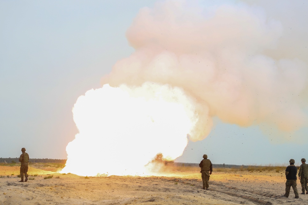 Army Reserve Ordnance Company Conducts a Controlled Burn alongside Polish Allies in Poland