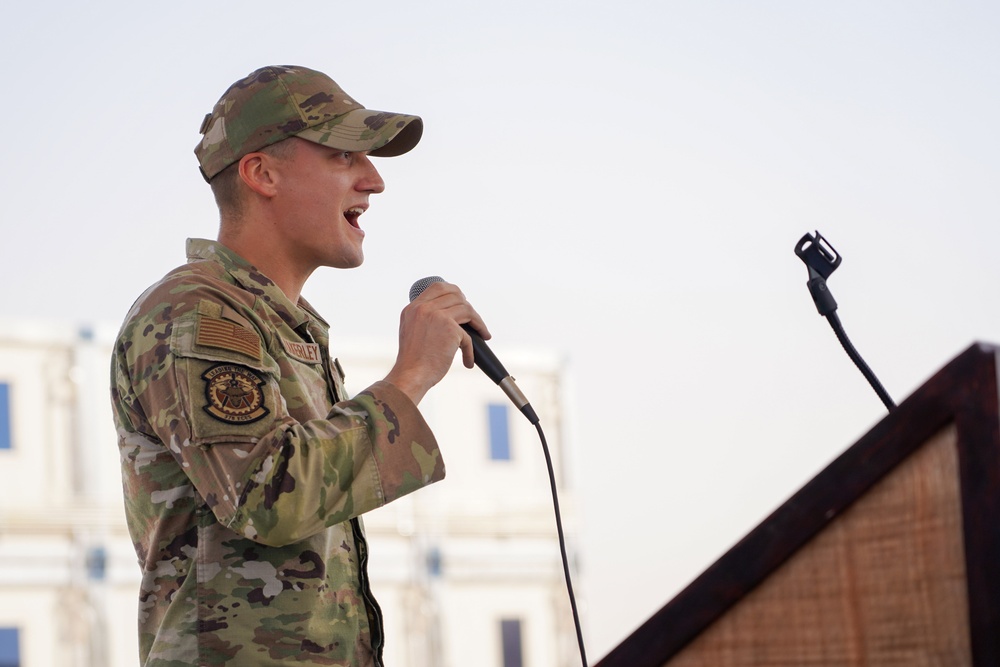 378th ECES holds change of command ceremony