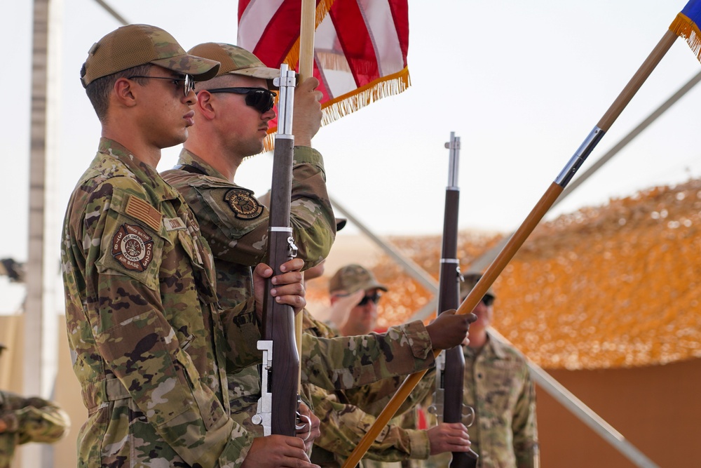 378th ECES holds change of command ceremony