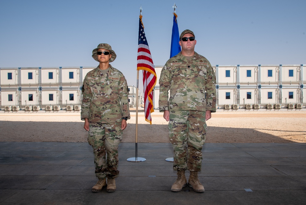 378th ECES holds change of command ceremony