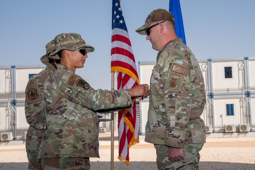 378th ECES holds change of command ceremony